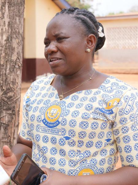 Faustina Annan, head teacher of District Assembly Girls Model Basic School
