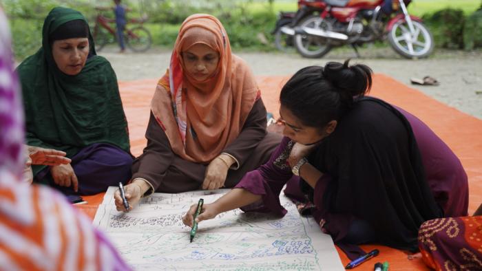 Women gathering for a capacity-building and planning workshop as organised by WP Bangladesh.