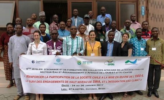 Representatives of African collectives in the water and sanitation sector