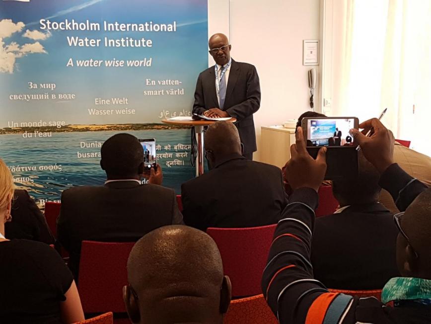 Hon. Minister Joseph Kofi Adda at Stockholm World Water Week