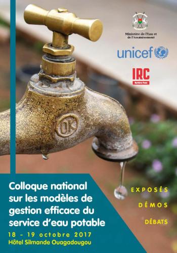 Annonce de colloque national sur les modèles de gestion efficace du service d’eau potable