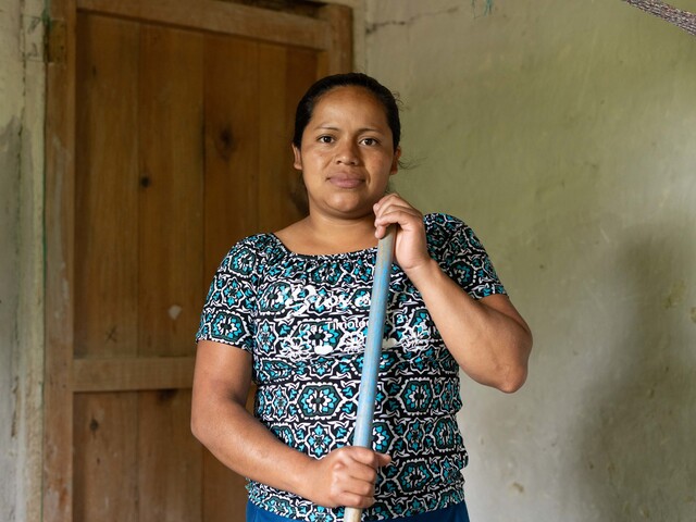 Woman in her house in Honduras