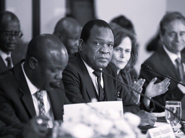 Minister Anxious Masuka from Zimbabwe at the UN Water Conference 2023 (Photo: Tanya Bindra / SWA)