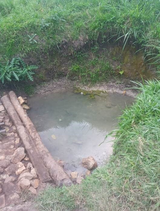 A water source in Kivakado-Kabende subcounty Uganda before intervention