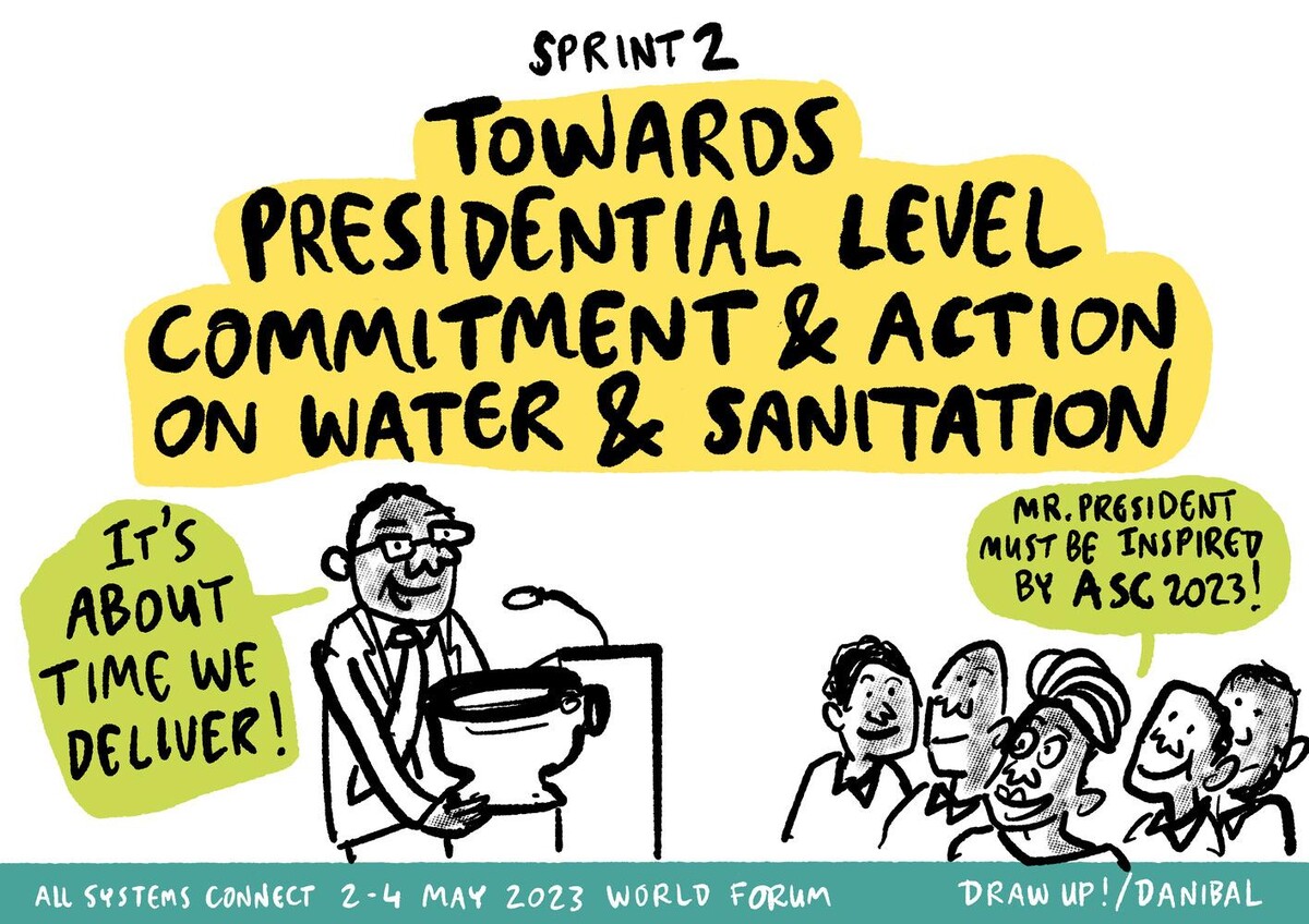 Cartoon - Towards presidential level commitment &amp; action on water &amp; sanitation
