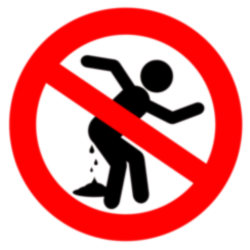 Forbidden to defecate here logo