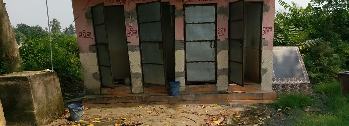 Filthy community toilet in Odisha