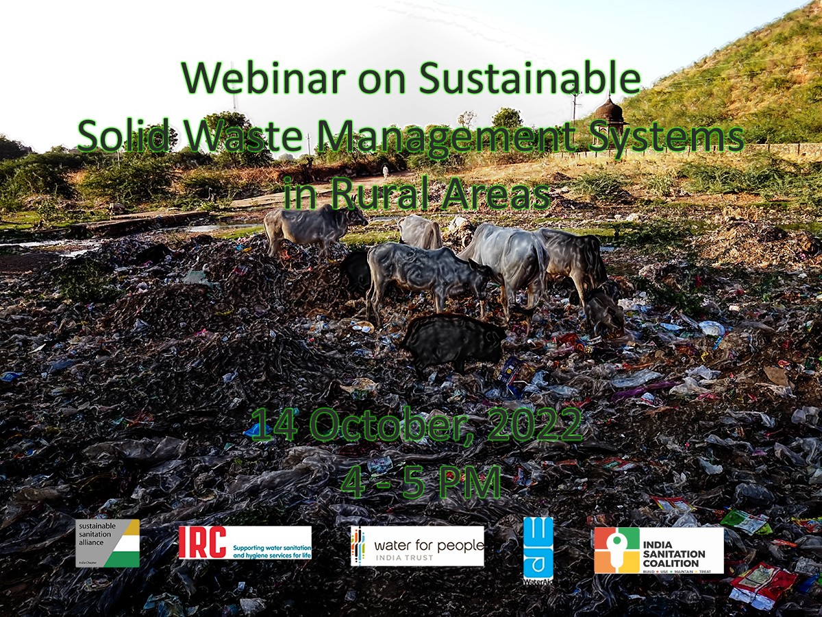 Poster for Webinar on Sustainable Solid Waste Management Systems in Rural Areas, 14 Oct 2022